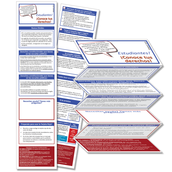 Blue cards in English, Spanish and Kreyol Blue cards in English, Spanish and Kreyol