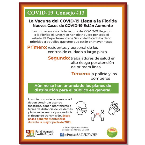 COVID #13: La Vacuna del COVID-19 Llega a la Florida --- COVID-19 Vaccination Arrives in Florida