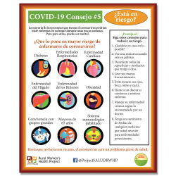 COVID #5: ¿Que lo pone en mayor riesgo de enfermarse de coronavirus? --- What puts you at the greatest risk to become ill from the coronavirus?