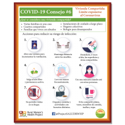 COVID #6: Vivienda Compartida: Limite exponerse al Coronavirus --- Shared Housing: Limit your exposure to Coronavirus