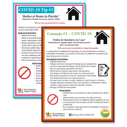 COVID #1: Orden de Quedarse en Casa ----- Shelter at Home In Florida