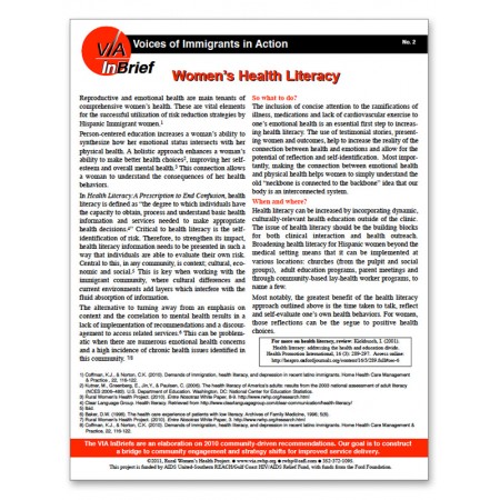 Women's Health Literacy Brief Women's Health Literacy Brief
