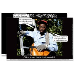 "Safety glasses are the key to eye safety in the orchards." Poster download